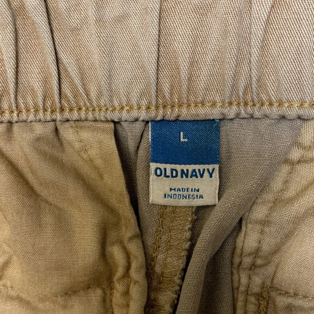Old Navy Chino Pants Mens Large Tan Cotton Stretch Everyday Wear Straight Leg
